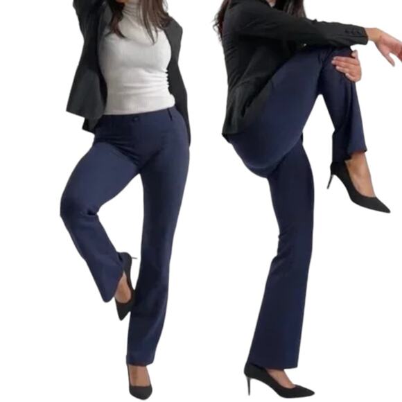 Betabrand Dark Navy Bootcut Dress Yoga Classic Trouser Pants - Picture 2 of 11